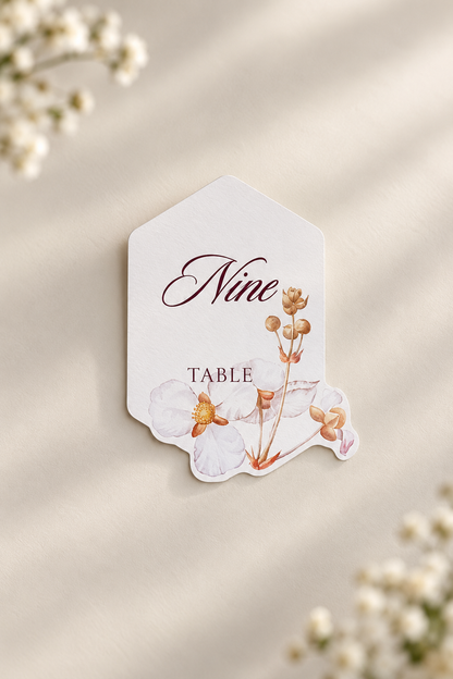 Complete Botanical Wedding Stationery PNG Template Bundle | Print-and-Cut Invitation, Signage, Menu, Place Cards & Wedding Suite - Fatima Collection