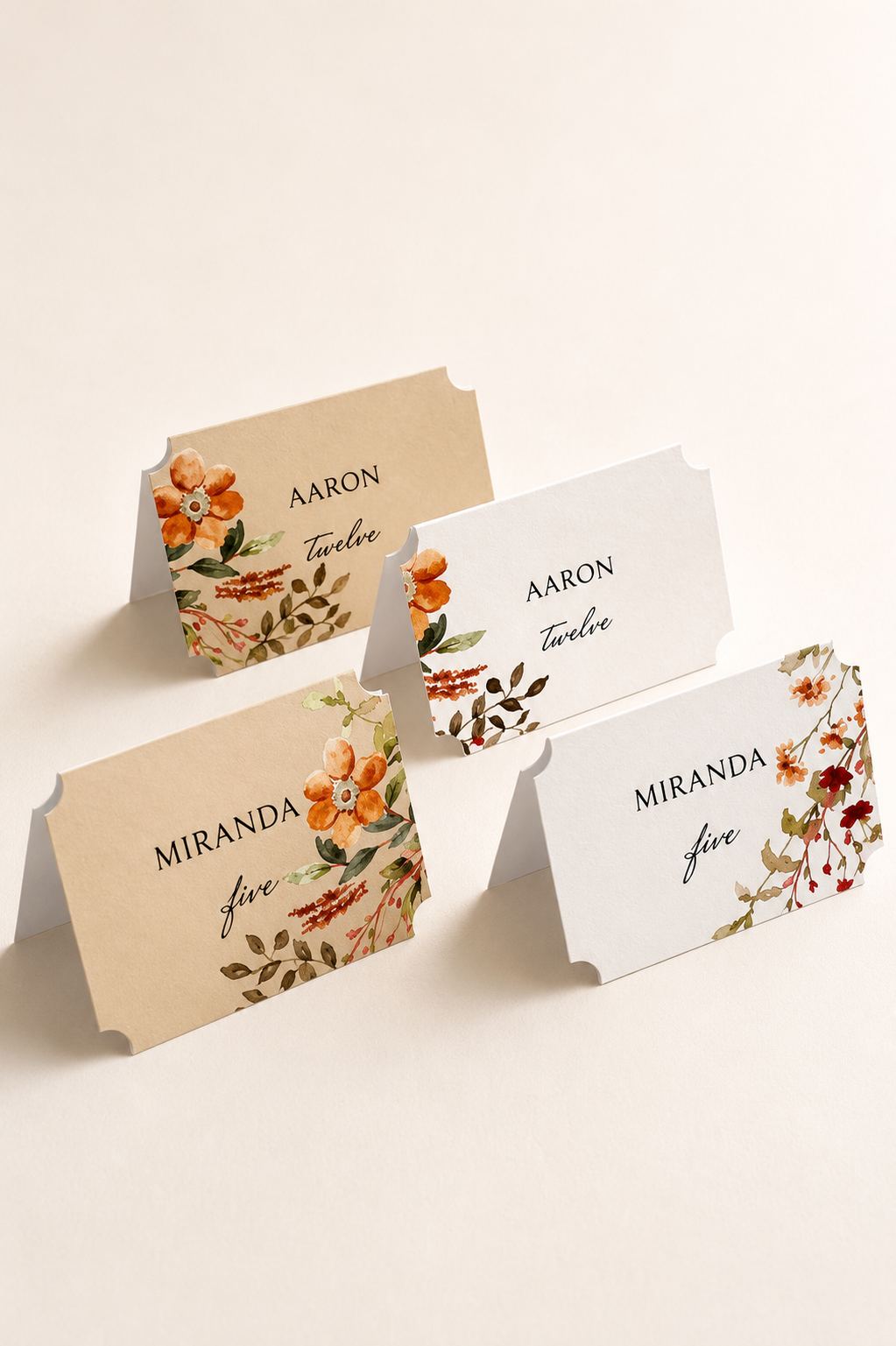 Wedding Print-and-Cut PNG Template Bundle | Floral DIY Invitation & Wedding Stationery Suite - Blythe Collection