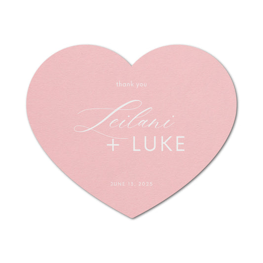 Personalized Wedding Favor Tags | Fully Custom White Ink Print | Signature Shape 91