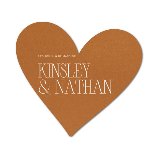 Personalized Wedding Favor Tags | Fully Custom White Ink Print | Signature Shape 93