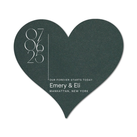 Personalized Wedding Favor Tags | Fully Custom White Ink Print | Signature Shape 94