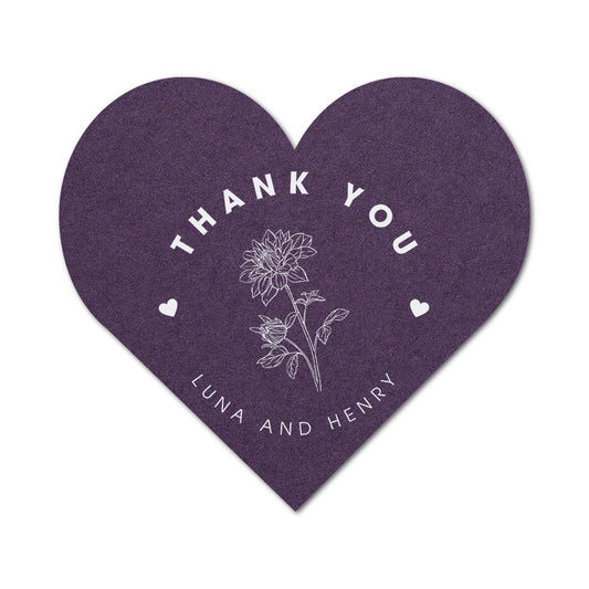 Personalized Wedding Favor Tags | Fully Custom White Ink Print | Signature Shape 95