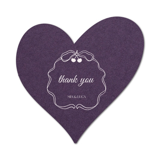 Personalized Wedding Favor Tags | Fully Custom White Ink Print | Signature Shape 99