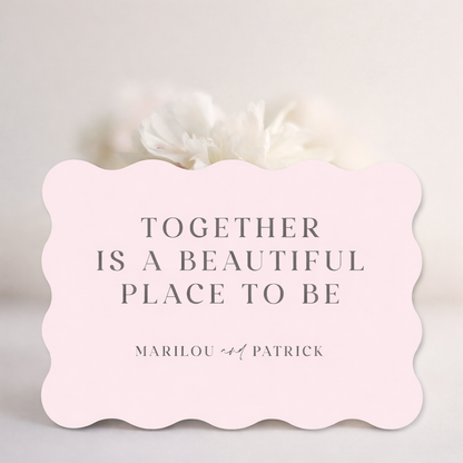 Personalized Wedding Cards | Fully Custom Print | Signature Wave Shape