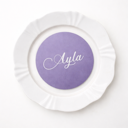 Personalized Wedding Place Cards | Fully Custom White Ink Print | Signature Shape 9