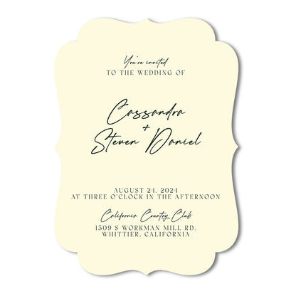 Personalized Wedding Cards | Fully Custom Print | Signature Vintage Shape