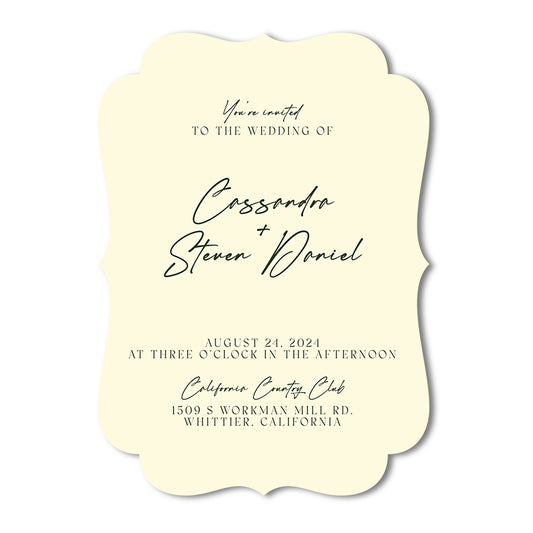 Personalized Wedding Cards | Fully Custom Print | Signature Vintage Shape