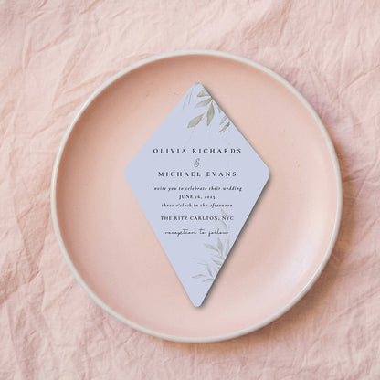 Personalized Wedding Cards | Fully Custom Print | Signature Shape C104