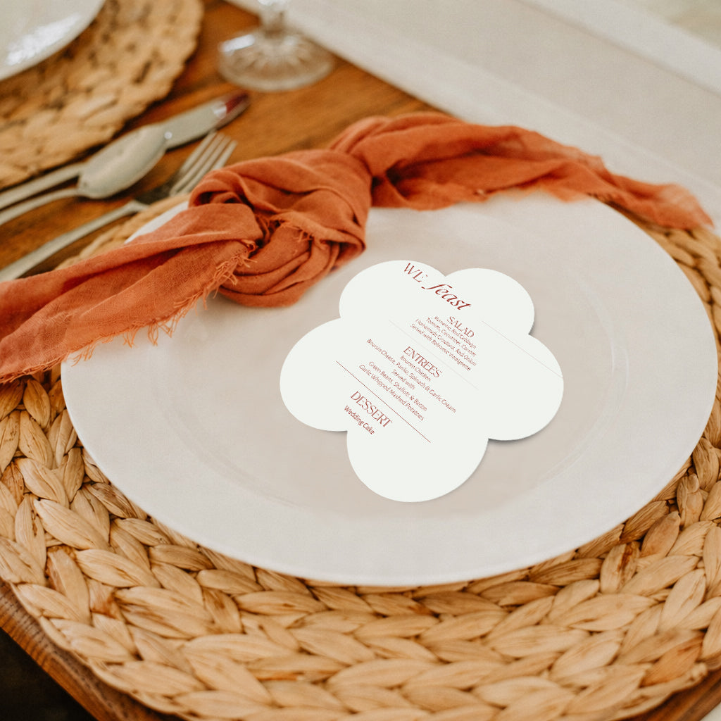 Personalized Wedding Cards | Fully Custom Print | Signature Shape SC107