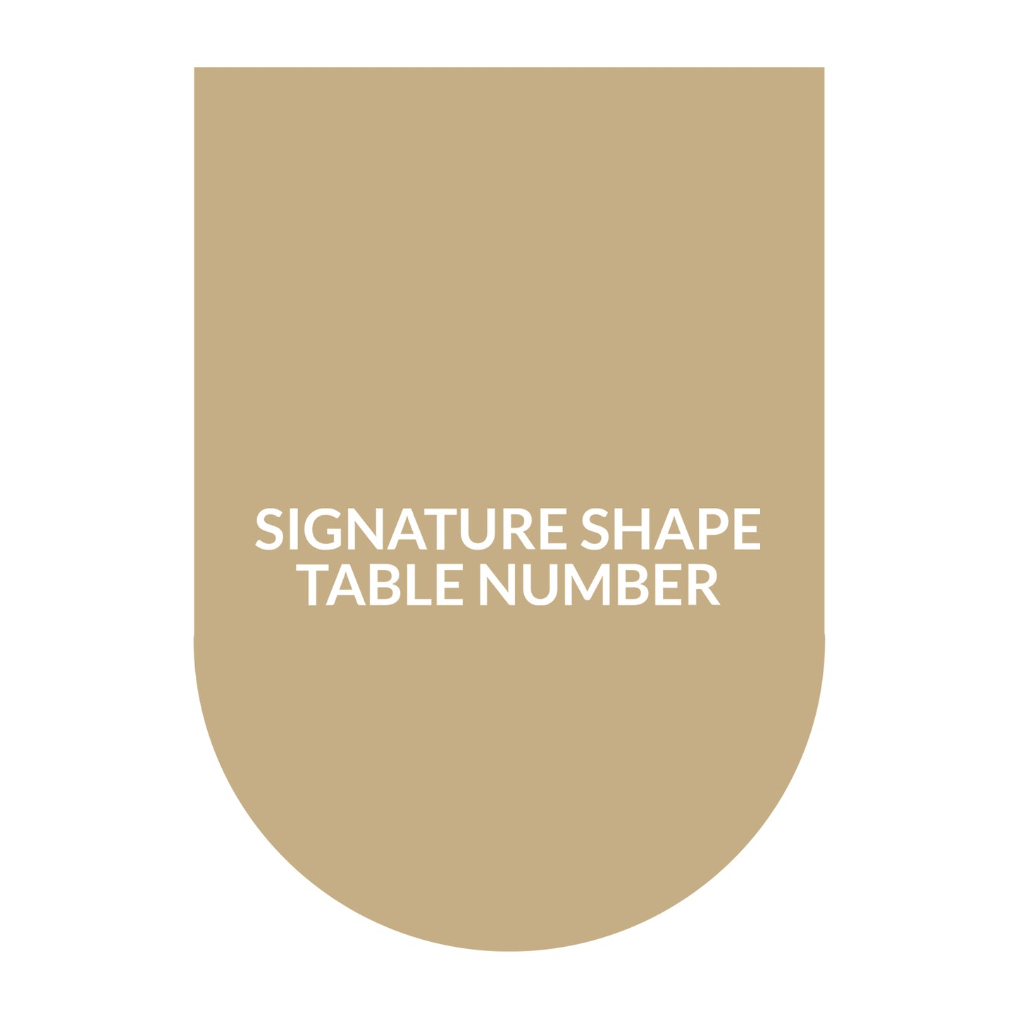 Full Color Print | Signature Shape | Custom Table Number - Shape C135