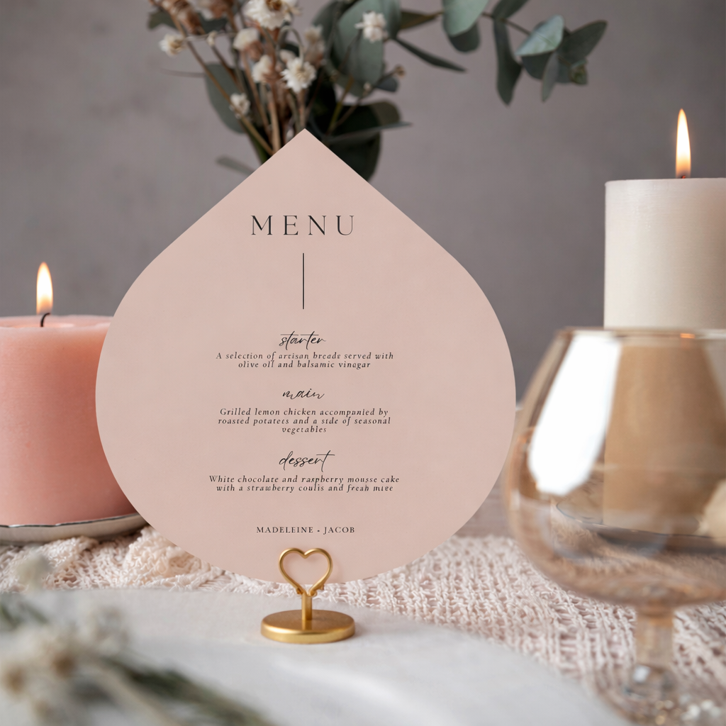 Personalized Wedding Cards | Fully Custom Print | Signature Shape SC155