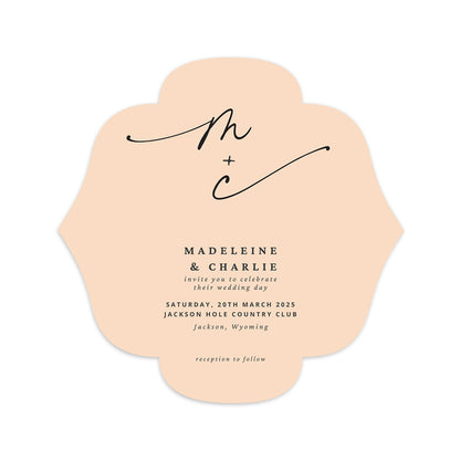 Personalized Wedding Cards | Fully Custom Print | Signature Shape SC163