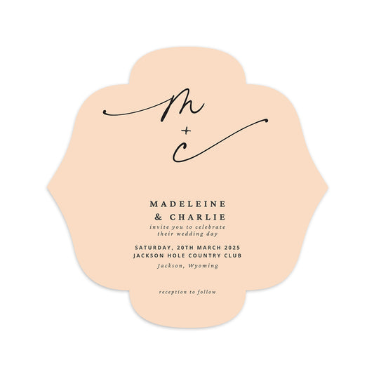 Personalized Wedding Cards | Fully Custom Print | Signature Shape SC163