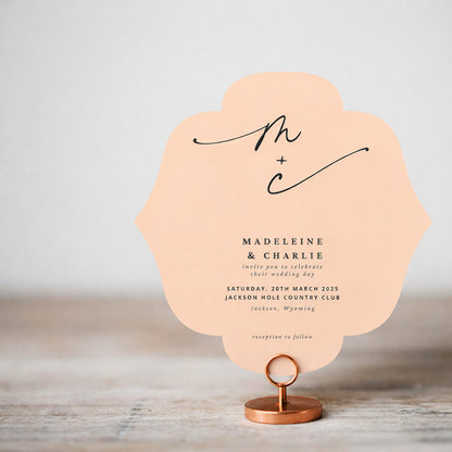 Personalized Wedding Cards | Fully Custom Print | Signature Shape SC163