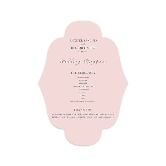 Personalized Wedding Cards | Fully Custom Print | Signature Shape C163
