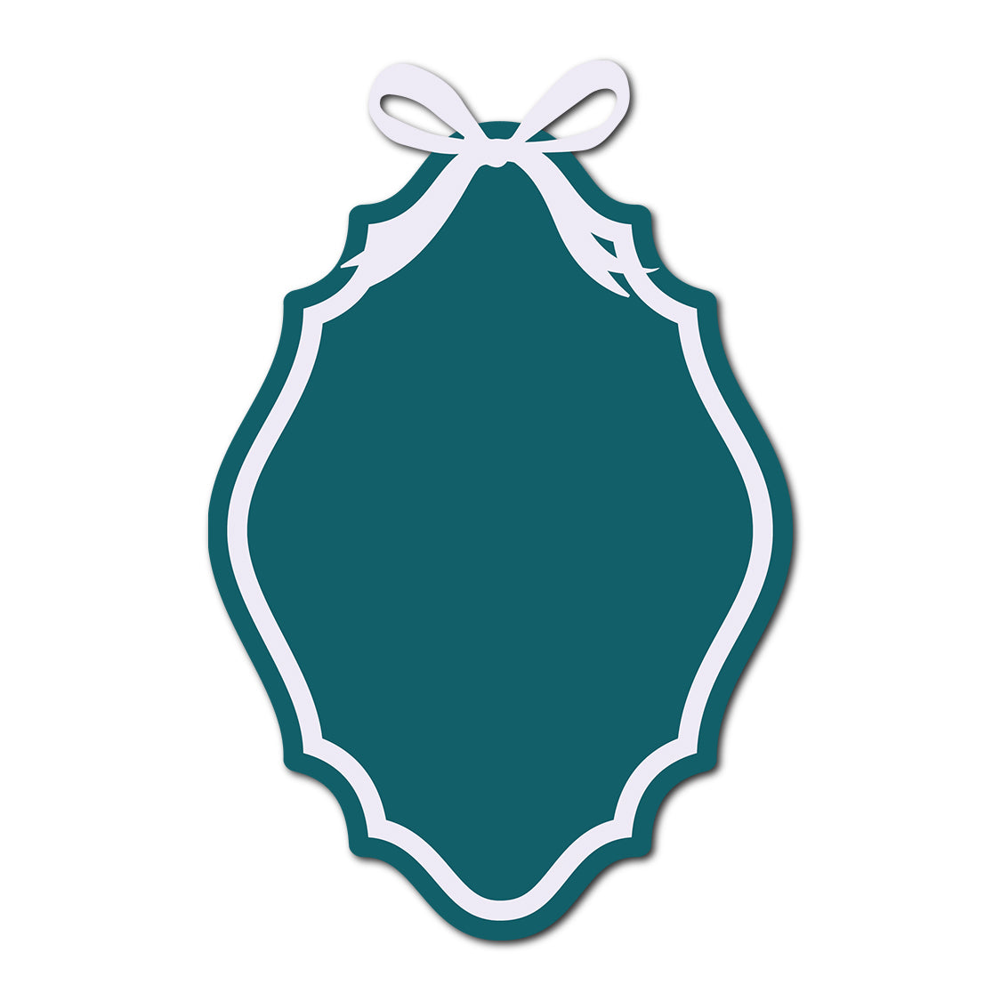 Coquette Bow Wedding Card | SVG Template - Shape 22