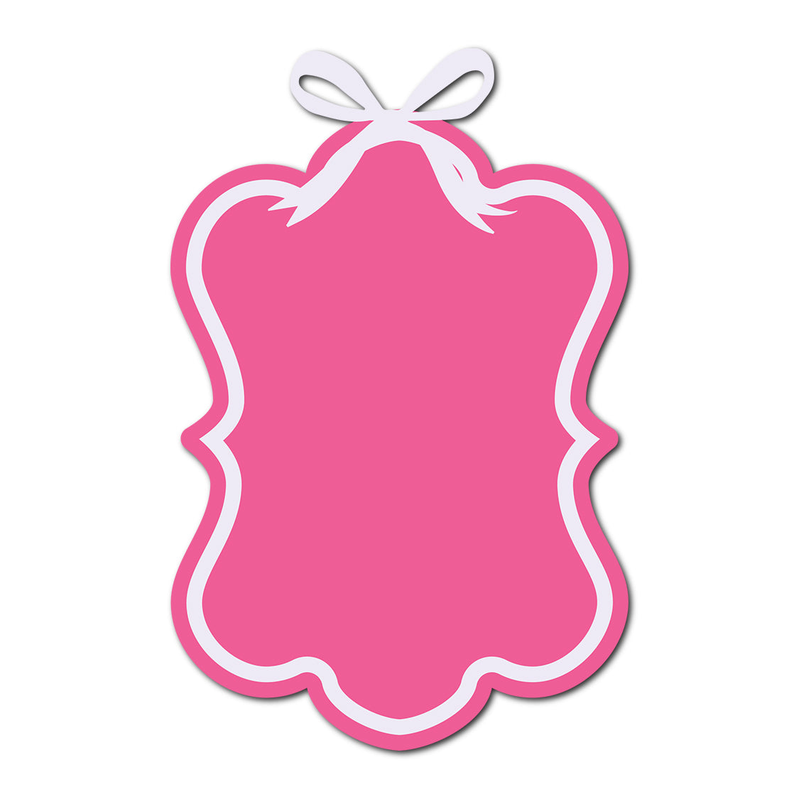 Coquette Bow Wedding Card | SVG Template - Shape 2