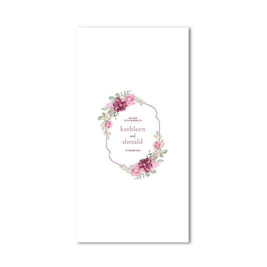 Personalized Chiffon Fabric Wedding Banner | Fully Custom Print