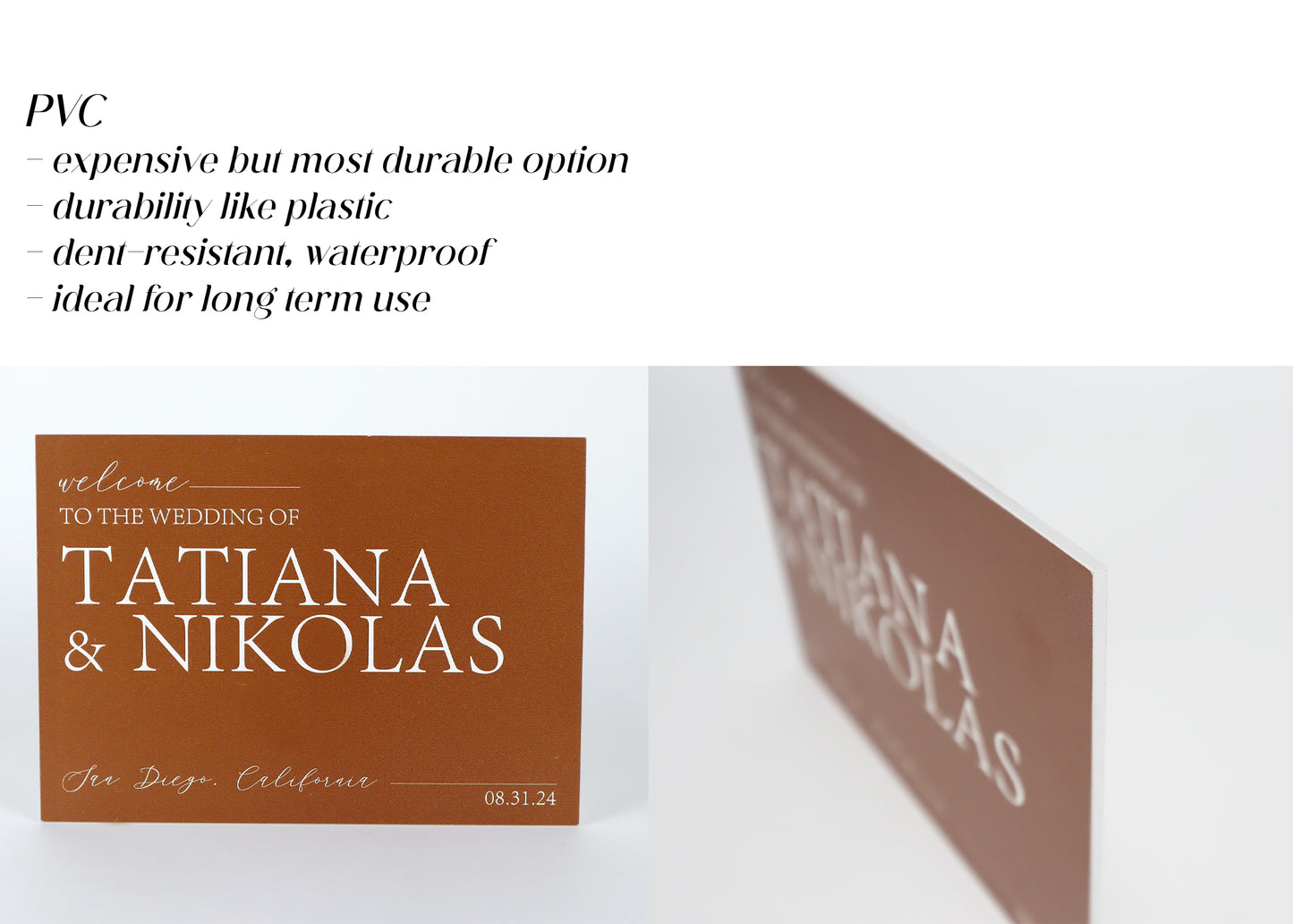 Signature Shape Custom Wedding Signage - Shape 35