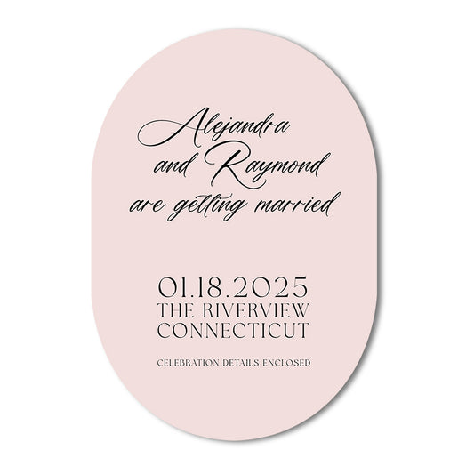 Personalized Wedding Cards | Fully Custom Print | Signature Oblong Shape