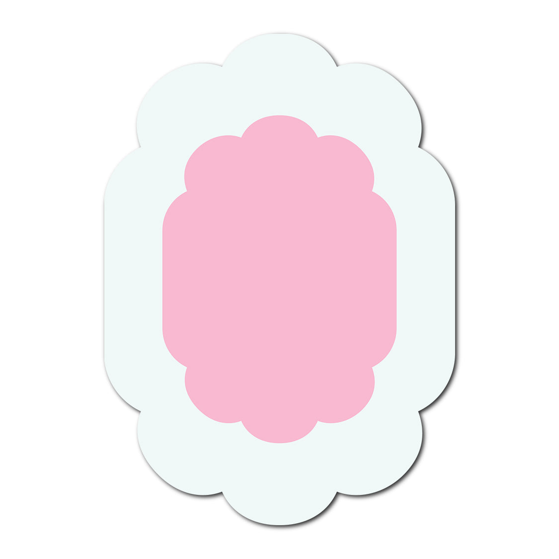 Double Layer Wedding Stationery | SVG Template - Shape 8