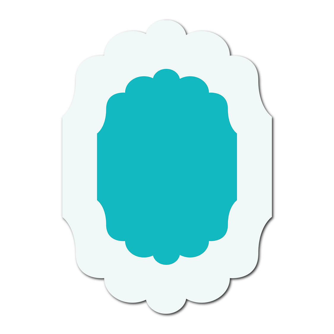 Double Layer Wedding Stationery | SVG Template - Shape 9