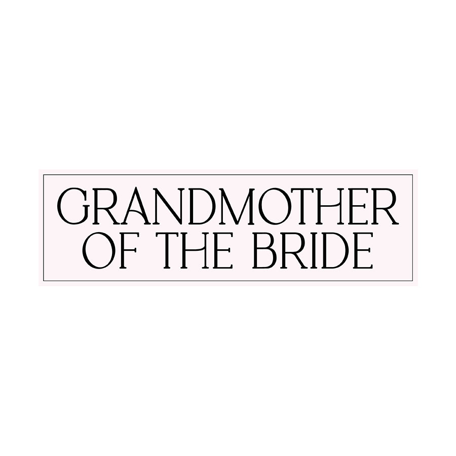 Minimalist Bridal Party Labels | SVG PNG Template - Grandmother of the Bride