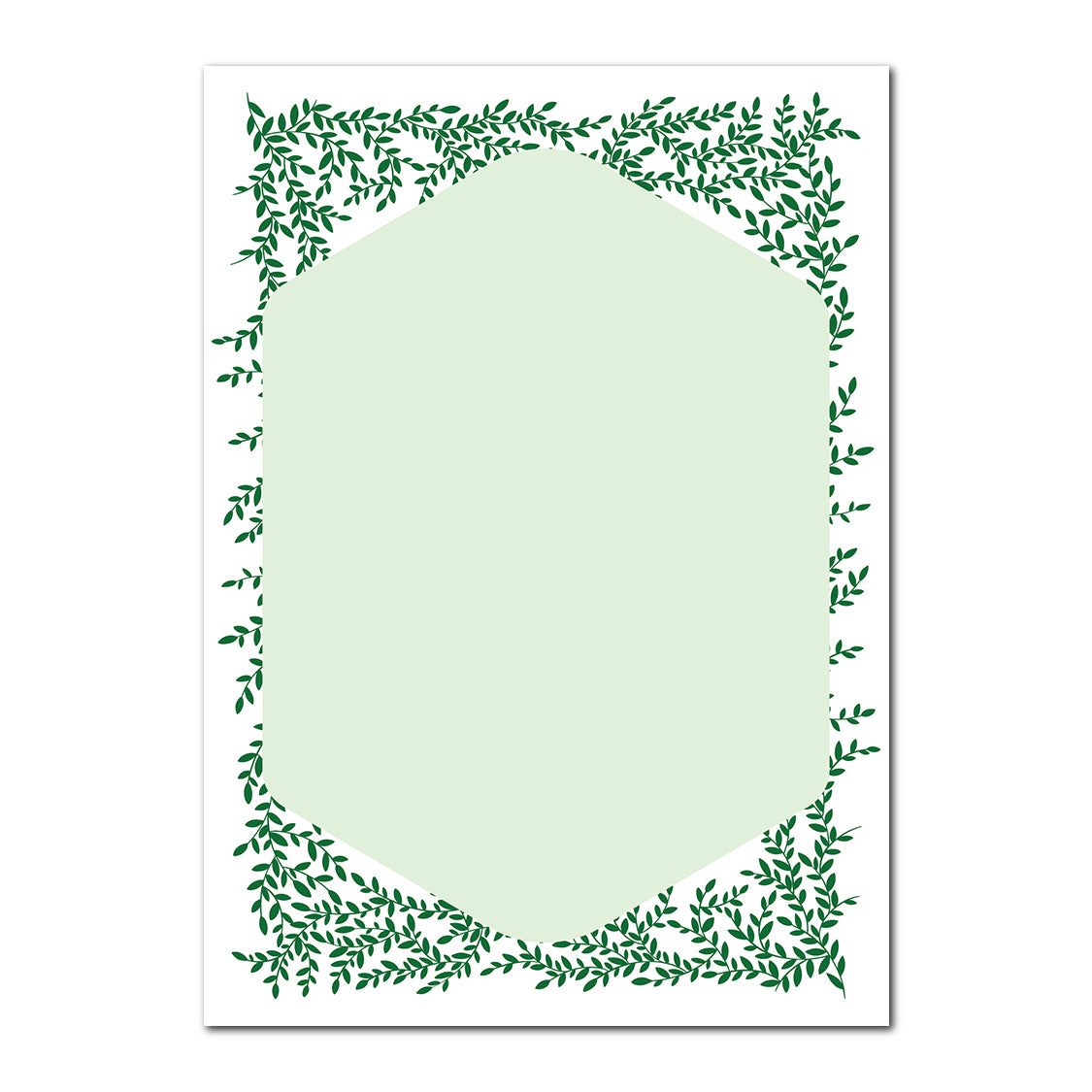 Greenery Wedding Stationery | SVG PNG Template - Shape 17