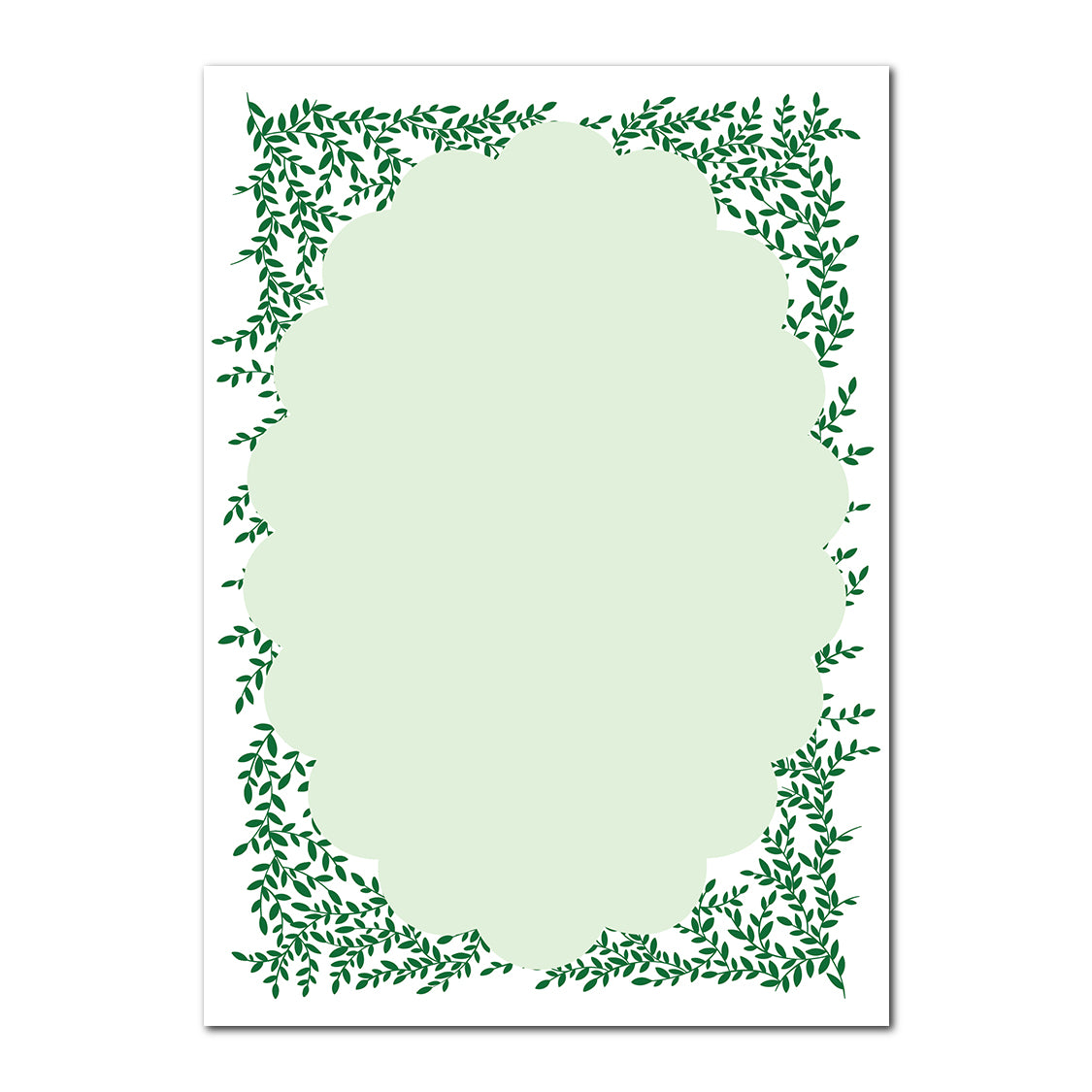 Greenery Wedding Stationery | SVG PNG Template - Shape 4
