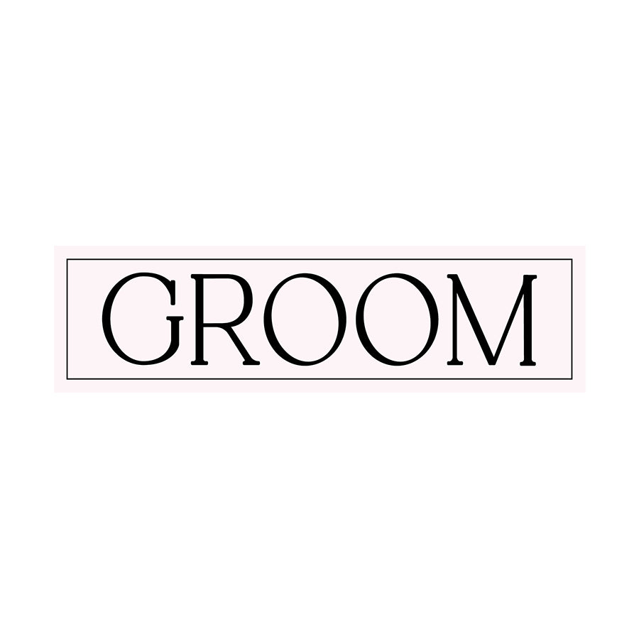 Minimalist Bridal Party Labels | SVG PNG Template - Groom