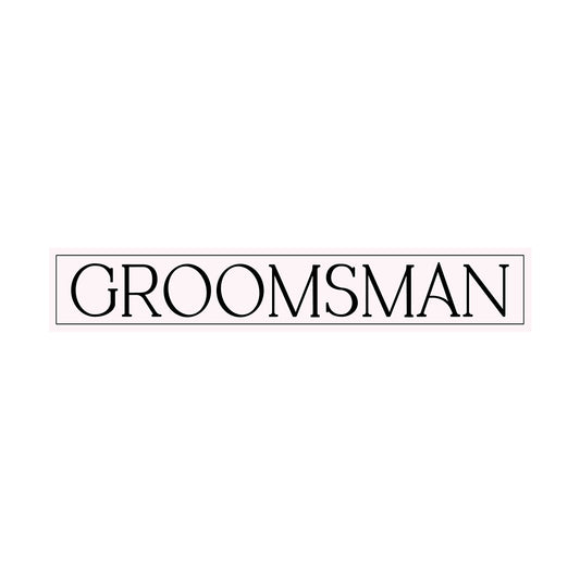 Minimalist Bridal Party Labels | SVG PNG Template - Groomsman
