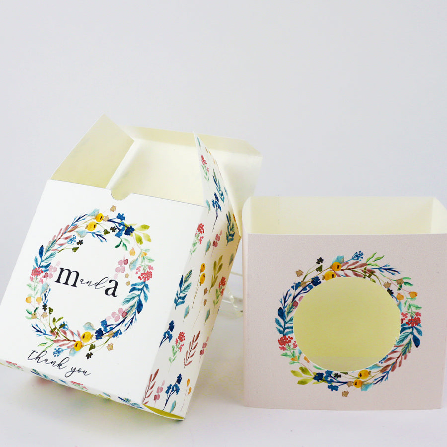 Printable Floral Favor Box Template | DIY Wedding & Party Gift Box