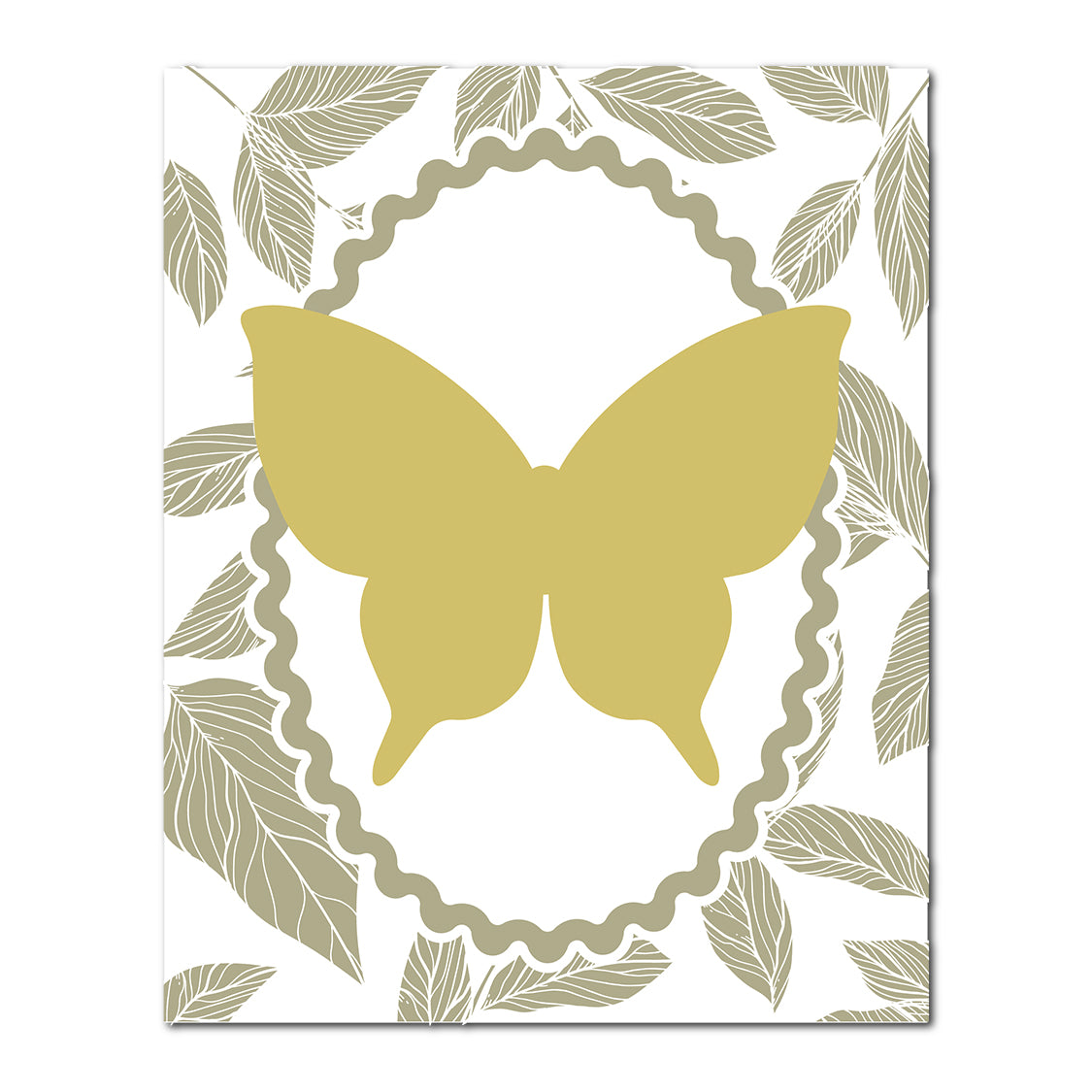 Layered Butterfly Wedding Card | SVG PNG Template - Shape 13