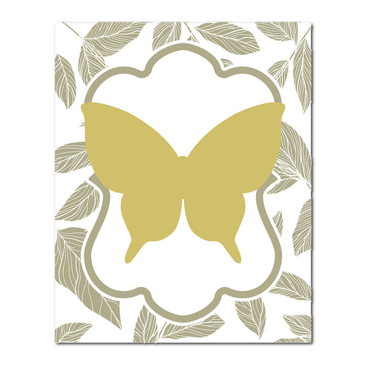Layered Butterfly Wedding Card | SVG PNG Template - Shape 15