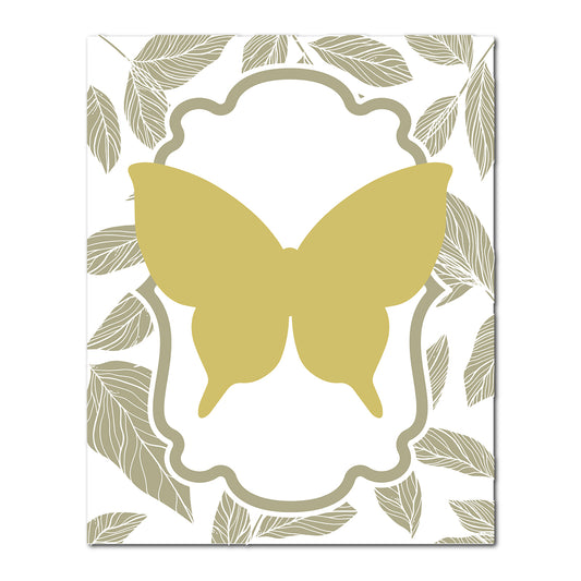 Layered Butterfly Wedding Card | SVG PNG Template - Shape 16