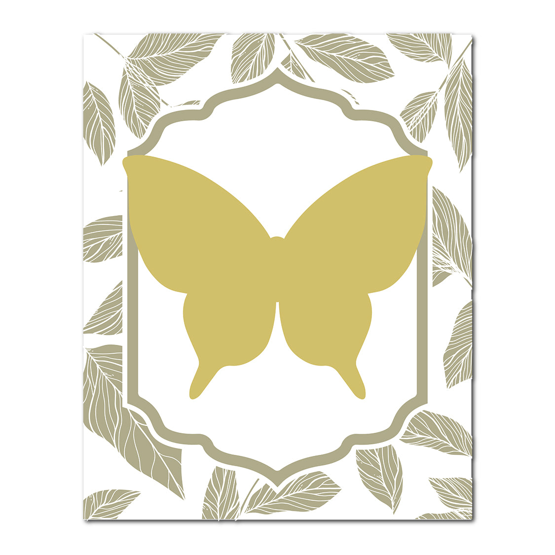 Layered Butterfly Wedding Card | SVG PNG Template - Shape 17