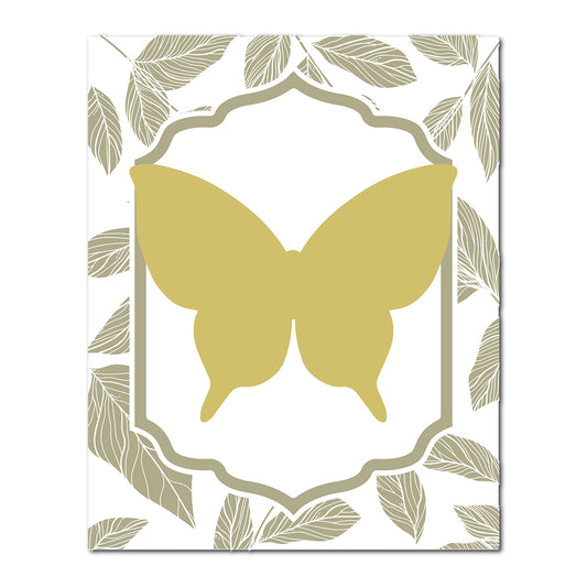Layered Butterfly Wedding Card | SVG PNG Template - Shape 17