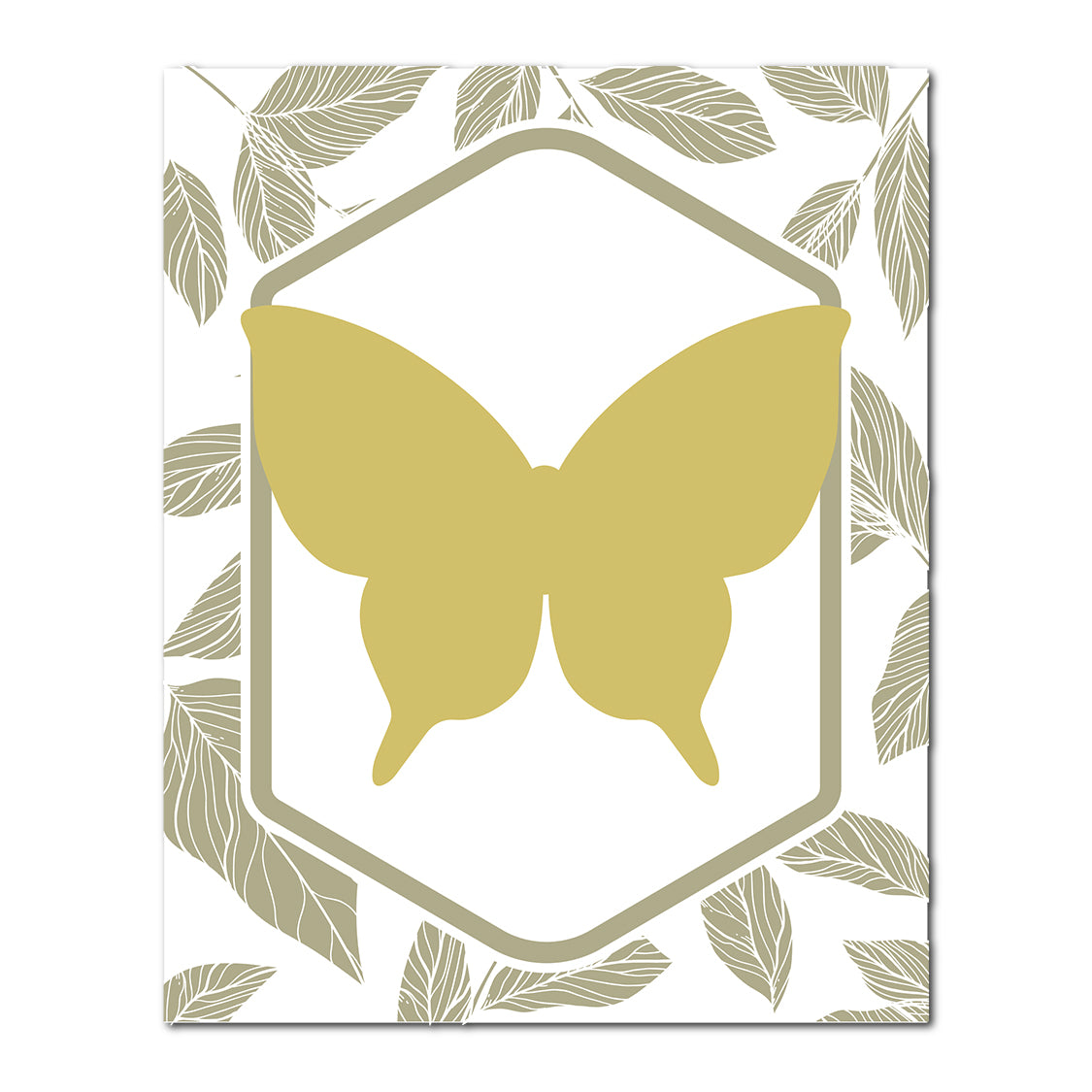 Layered Butterfly Wedding Card | SVG PNG Template - Shape 18
