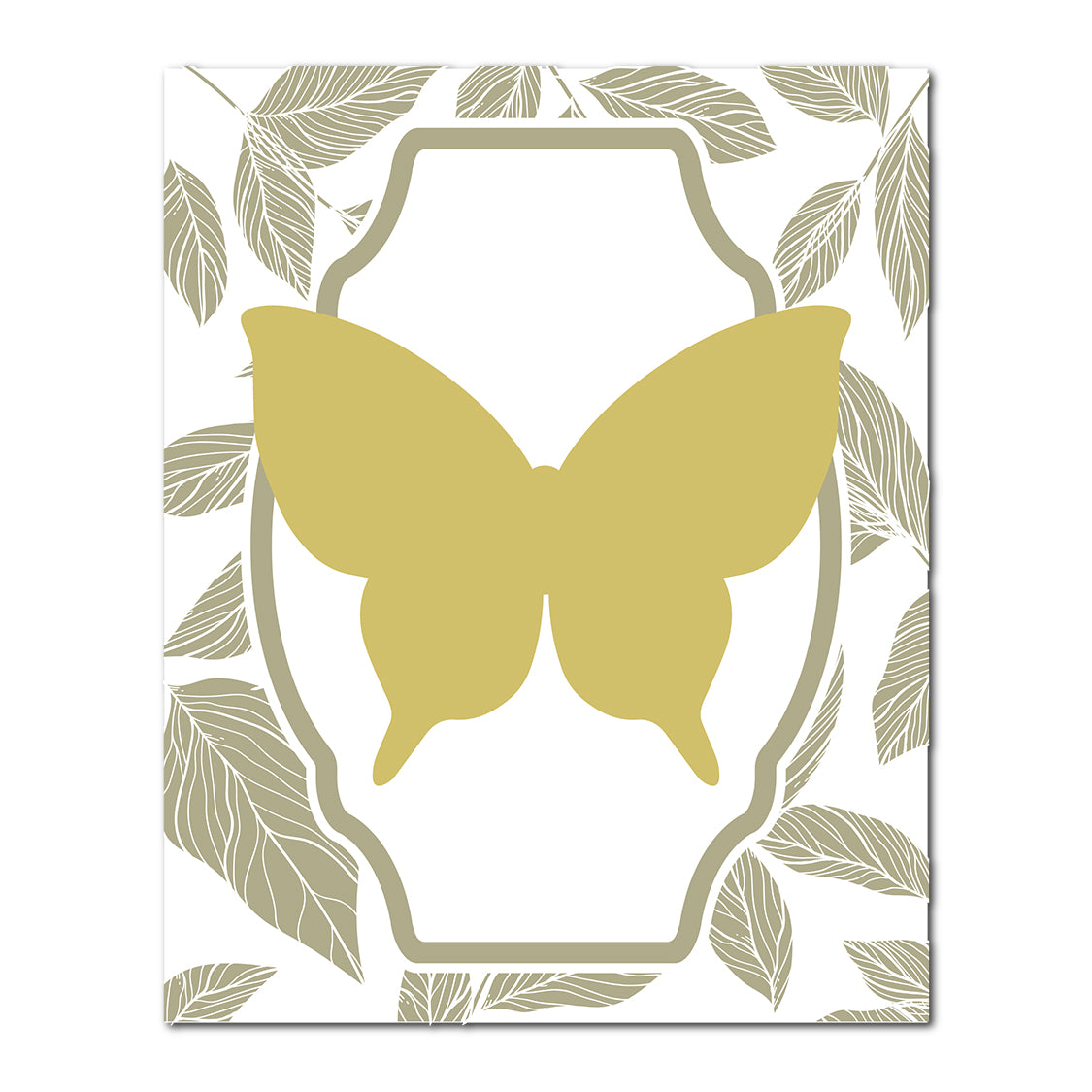 Layered Butterfly Wedding Card | SVG PNG Template - Shape 21