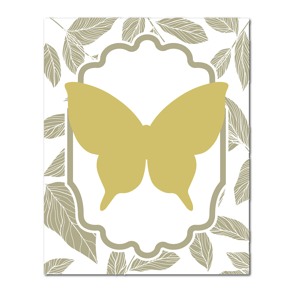 Layered Butterfly Wedding Card | SVG PNG Template - Shape 2