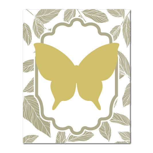Layered Butterfly Wedding Card | SVG PNG Template - Shape 2