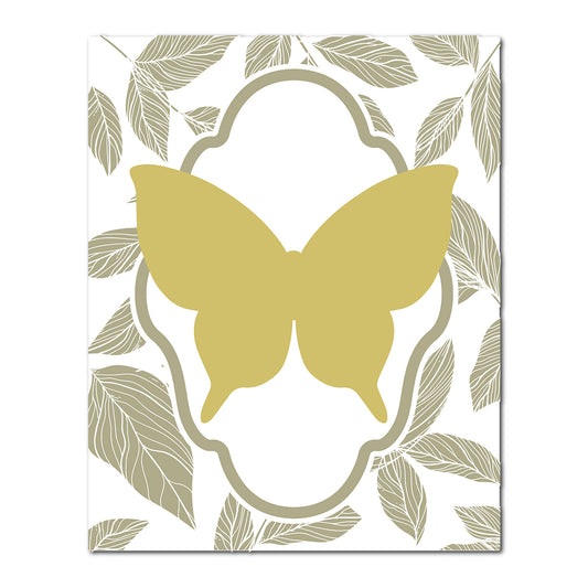 Layered Butterfly Wedding Card | SVG PNG Template - Shape 4