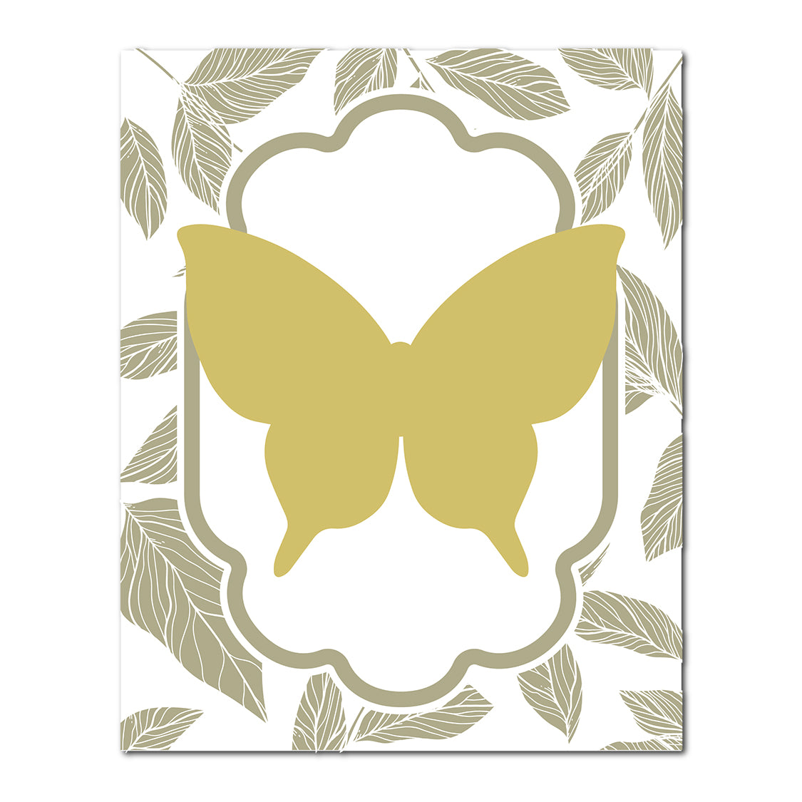 Layered Butterfly Wedding Card | SVG PNG Template - Shape 7