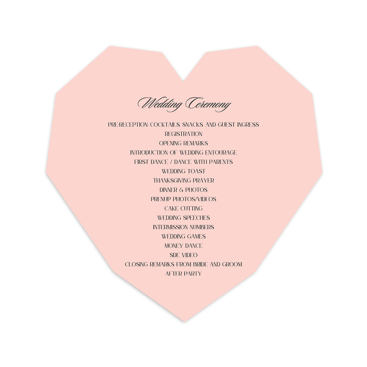Personalized Wedding Cards | Fully Custom Print | Signature Shape SM15