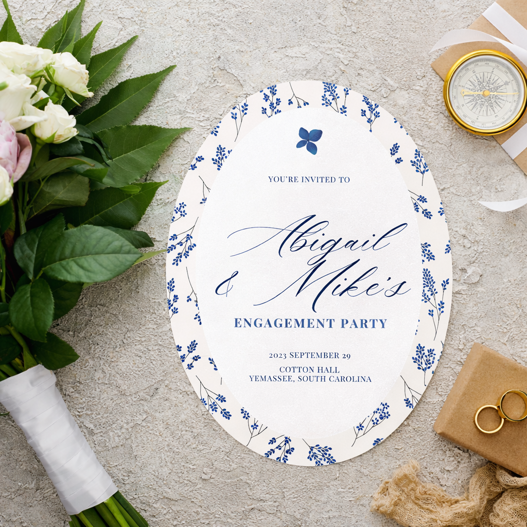 Personalized Wedding Cards | Fully Custom Print | Signature Shape M3099