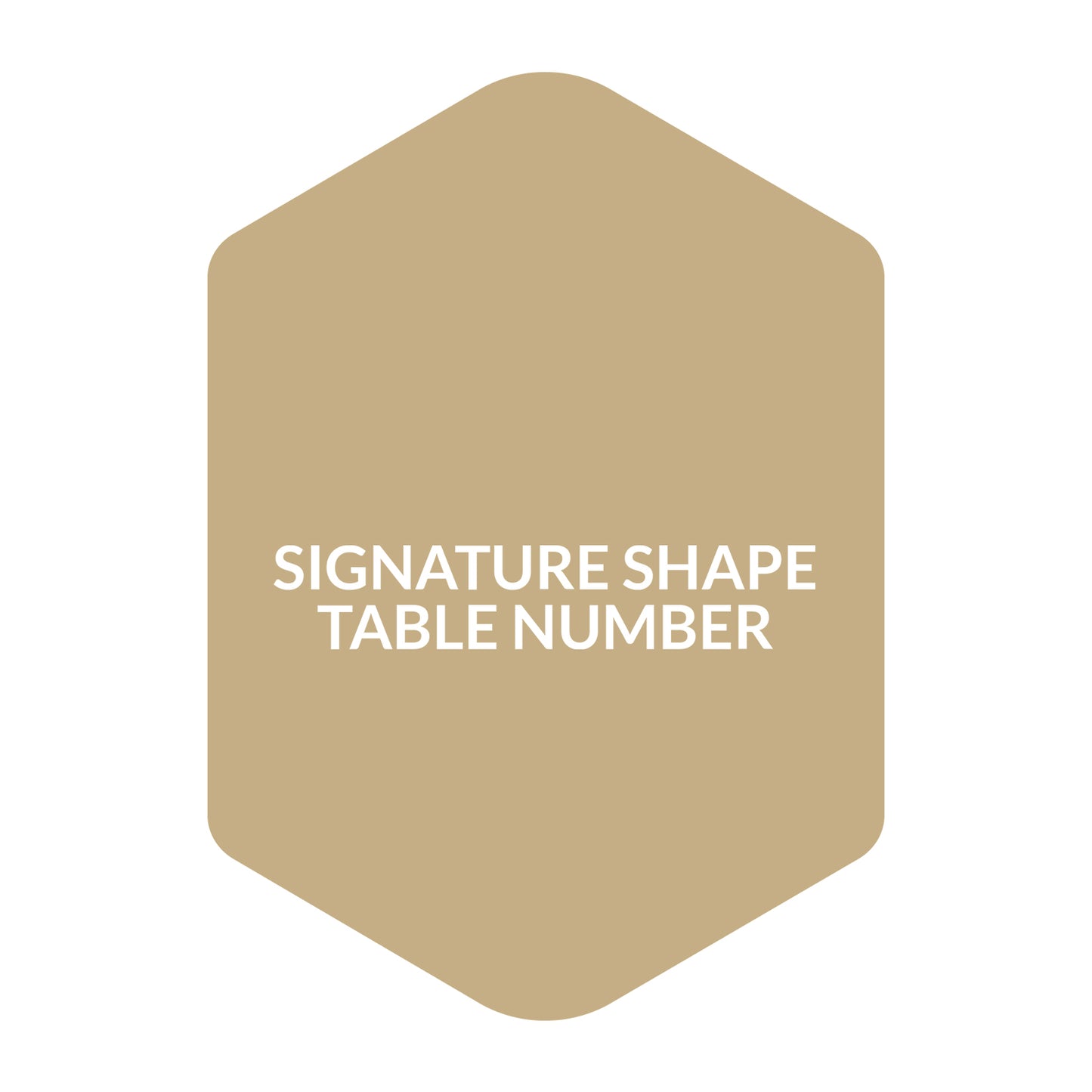 Full Color Print | Signature Shape | Custom Table Number - Shape M4