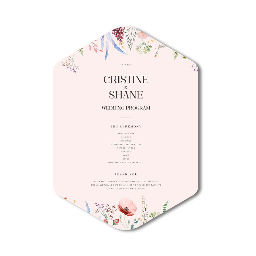 Personalized Wedding Cards | Fully Custom Print | Signature Shape M4