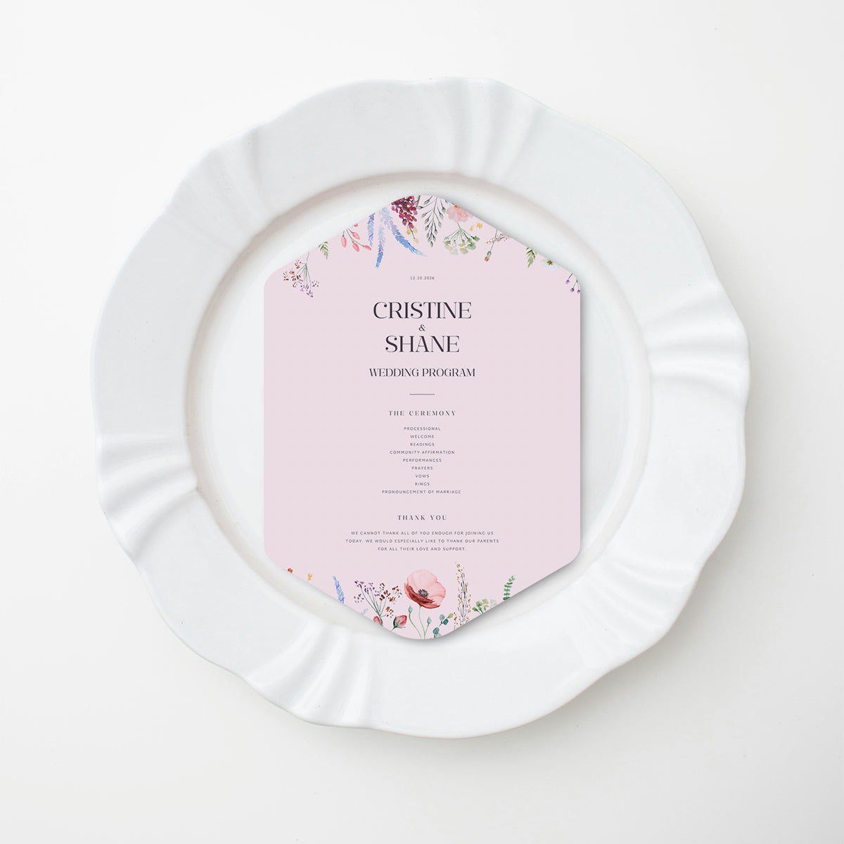 Personalized Wedding Cards | Fully Custom Print | Signature Shape M4
