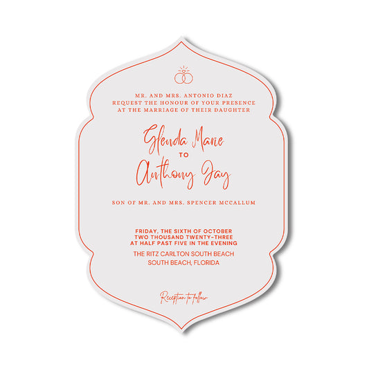 Personalized Wedding Cards | Fully Custom Print | Signature Shape M5