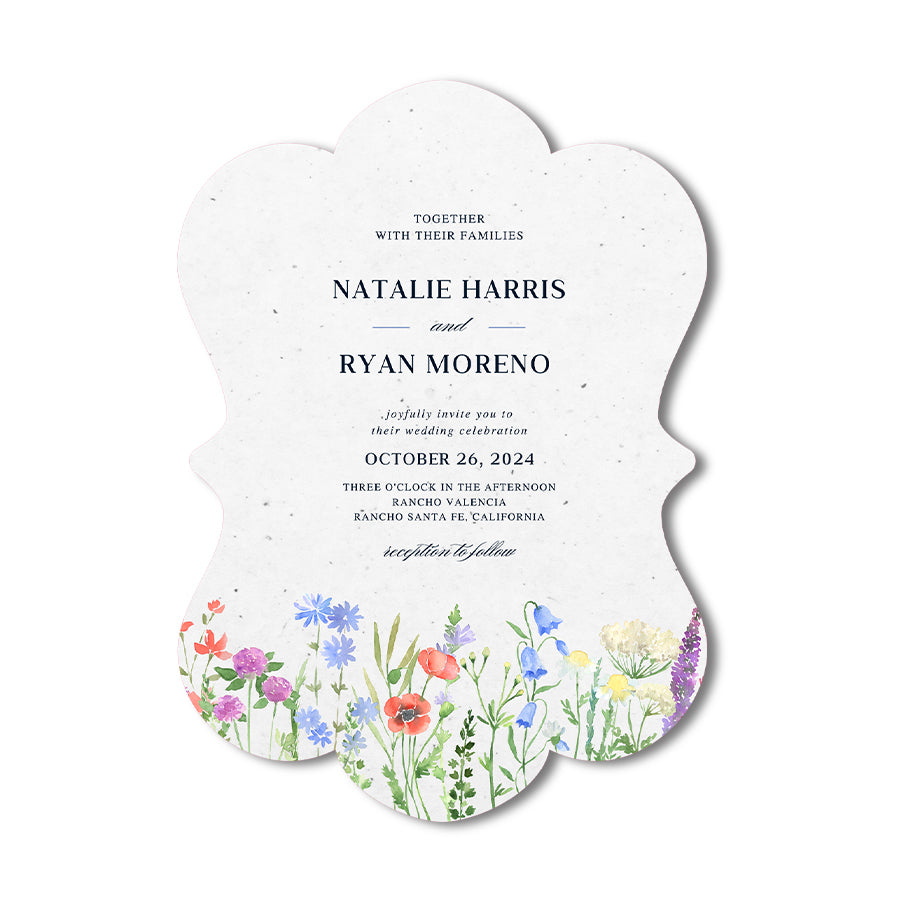 Personalized Wedding Cards | Fully Custom Print | Signature Shape M93
